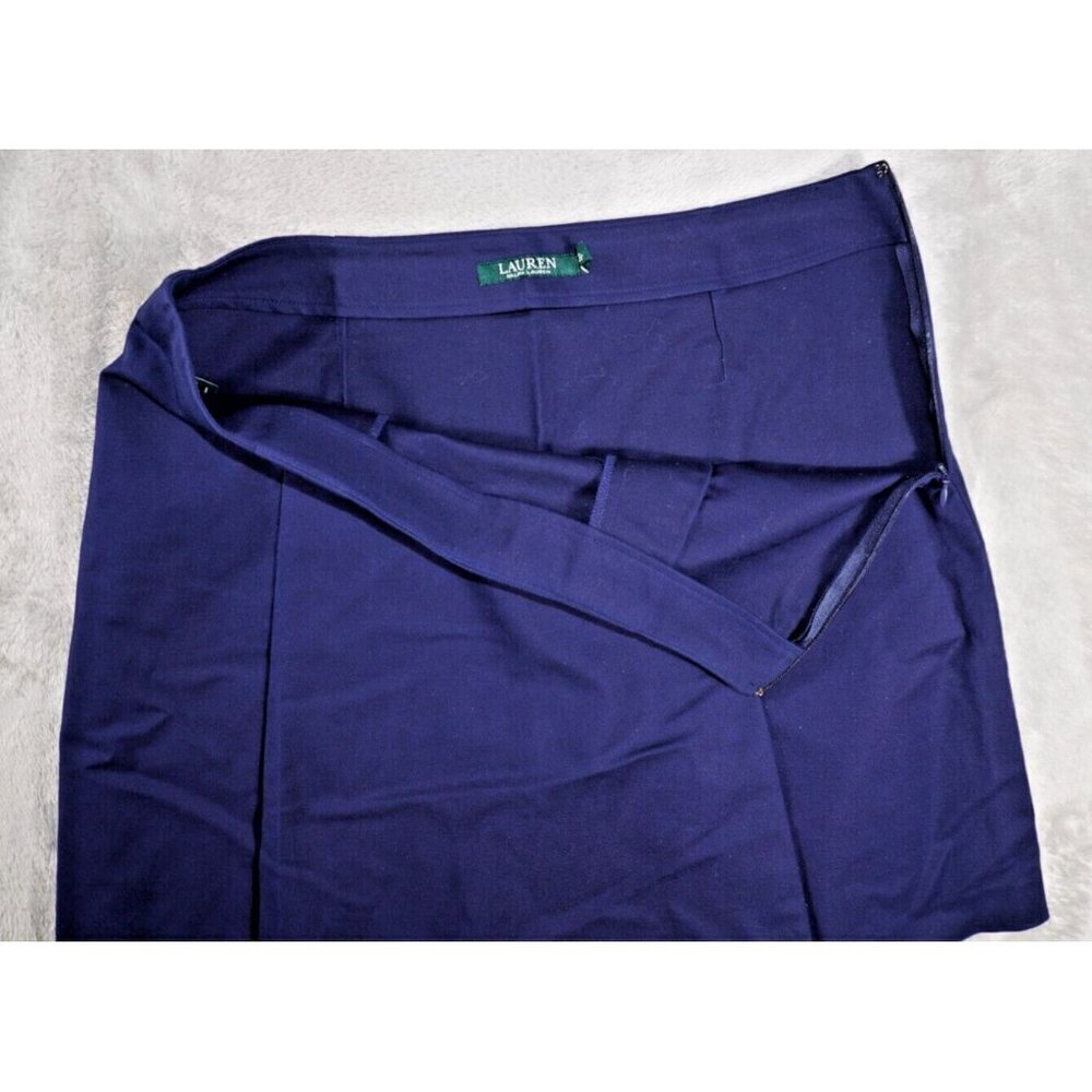 Lauren Ralph Lauren Women's Navy A-Line Skirt - Size 10 - Picture 5 of 11